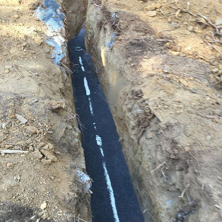 Repaired underground stormwater pipes