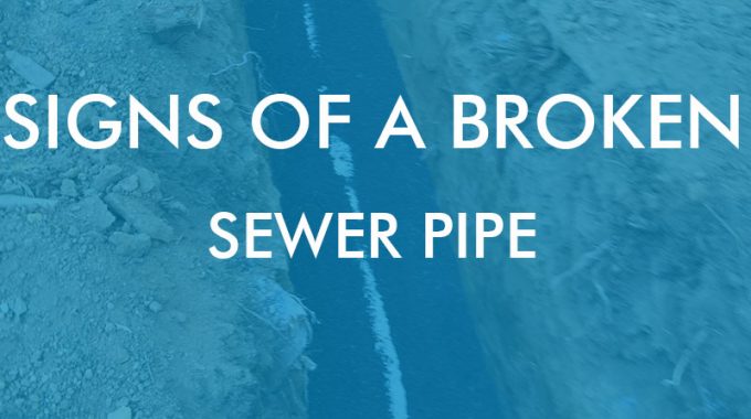 Signs Of A Broken Sewer Pipe